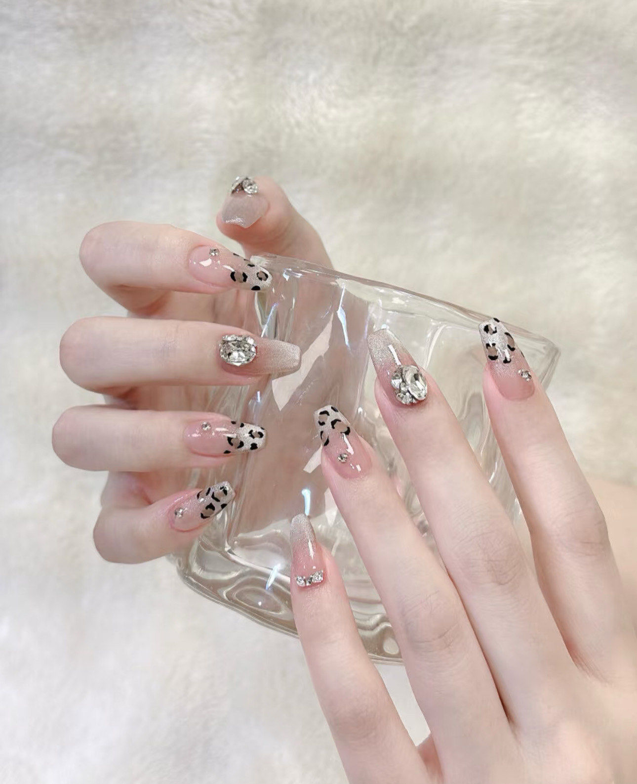 豹纹美甲,酷酷可爱系列