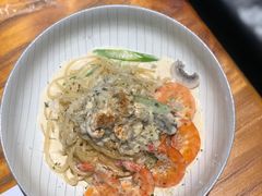 芝士蘑菇鲜虾意大利面-BE BRIGHT KITCHEN(正佳广场店)