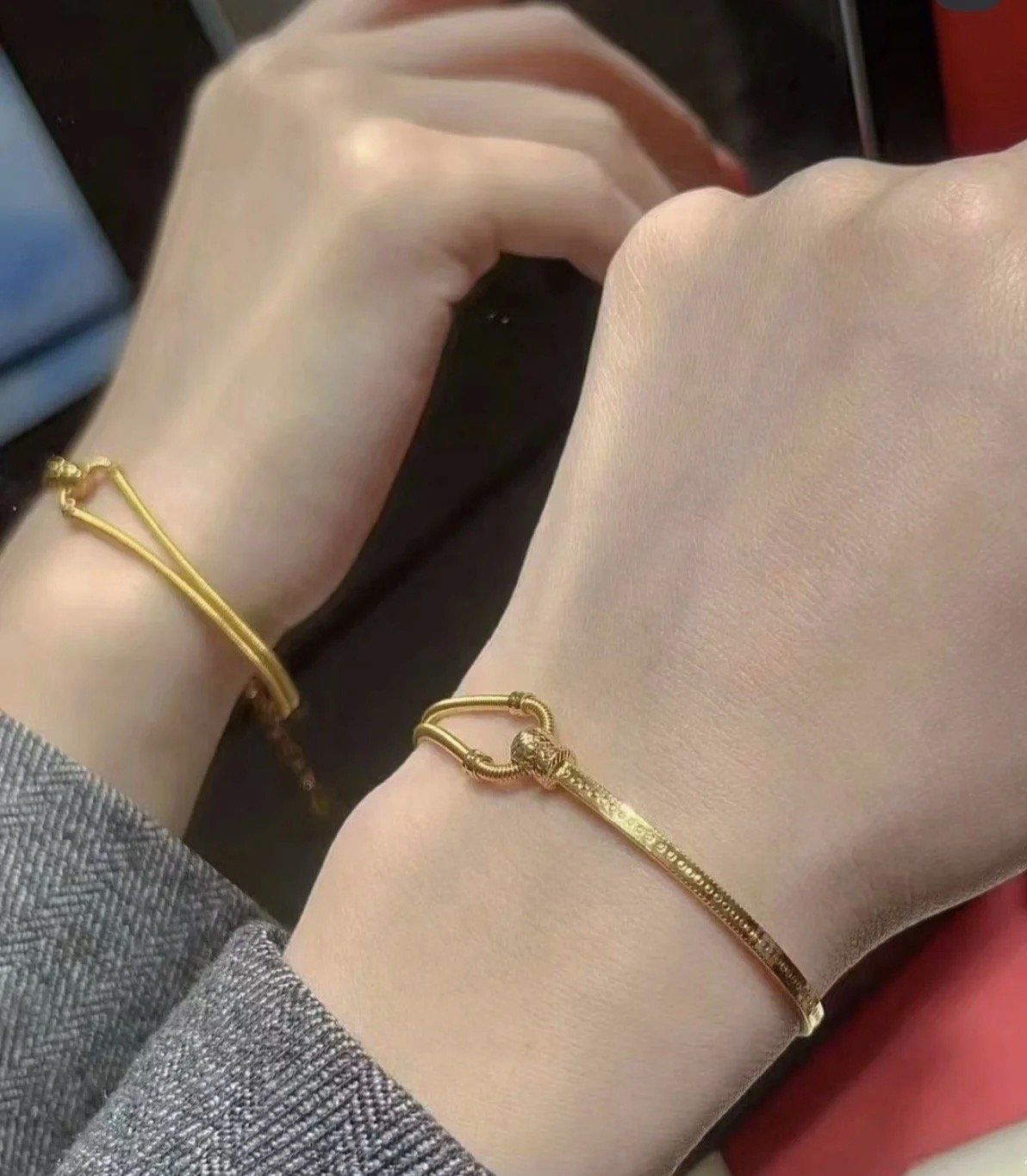 半镯半链的款式.造