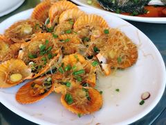 蒜蓉粉丝蒸扇贝-七鲜渔港美食餐厅(巽寮湾海景店)
