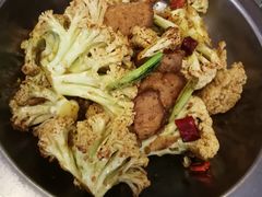 干锅有机花菜-罗阳人家私房菜(罗阳路店)