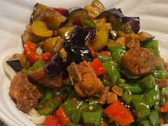 茄子肉丁小公鸡双拼拌面-文三里屯面馆(三里屯店)
