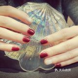 [爱心]新年红紫丁香搭猫眼[指甲油]穿戴美甲