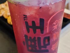 早餐桑葚爆珠冰果茶-永和大王(蛙嫩紫苏香·军博店)