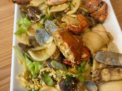 海鲜炒年糕-金海湾海鲜排档(朱家尖店)