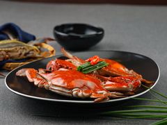 葱油梭子蟹-蚝魁竹笼蒸生蚝 余杭店