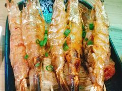 深海烤虾-路边摊小炉子烧烤