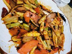 蜡肉炒笋尖-庆丰农家院
