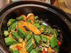 豆酱炒秋葵-南拳十三姨·潮汕砂锅粥(世纪金源店)