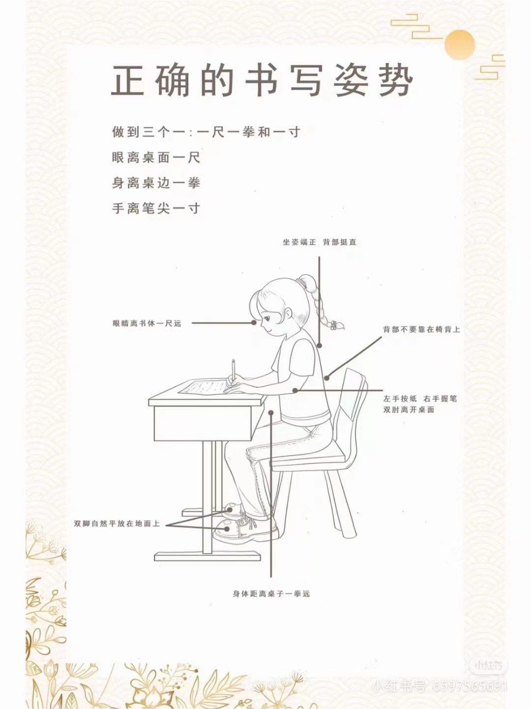 书写时的标准双姿#硬笔书法#书写立人殷高西路