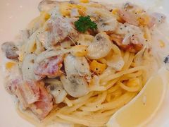 黑松露奶油蘑菇培根意面-麦田工坊(月湖店)
