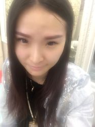 小美女：刚做完粉黛眉-平萍纹绣韩式半永久定妆