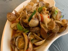 姜葱炒花甲-覃记海鲜美食餐厅