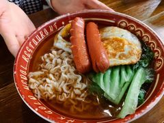香肠鸡蛋出前一丁面-肥韬茶餐厅(南山mini店)