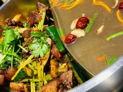 经典香辣蹄花锅-蓉客成都火锅·招牌麻辣牛杂·特色香辣蹄花(凌水店)