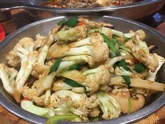 大盆有机花菜-呱呱叫民俗风味主题餐厅(沣峪口店)