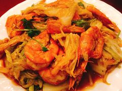 胶州大白菜炒大虾-老胶东家常菜馆(市场一路店)