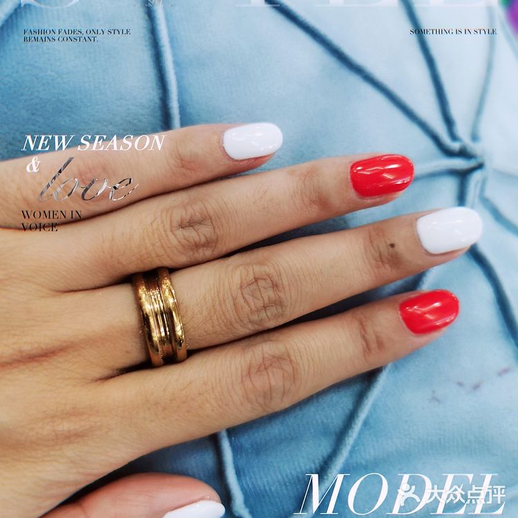 💅夏日美甲 | 红白搭配超显手白~