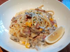 黑松露奶油蘑菇培根意面-麦田工坊(月湖店)