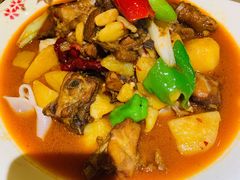 沙湾大盘鸡-西域盛宴烧烤新疆菜清真餐厅(古美店)