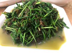 韭菜炒地皮菜-山里人家土菜馆(茅山店)