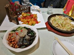 -东来菜馆•手抓海鲜家常菜•海鲜锅贴(鸽子窝店)