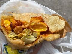 -小红车炸蛋葱油饼