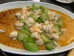 丝瓜虾仁蒸蛋-芙蓉凰花园酒楼