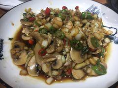 手捏菜炒磨菇-老馆子·建德菜·山肴鱼鲜(海威新界店)