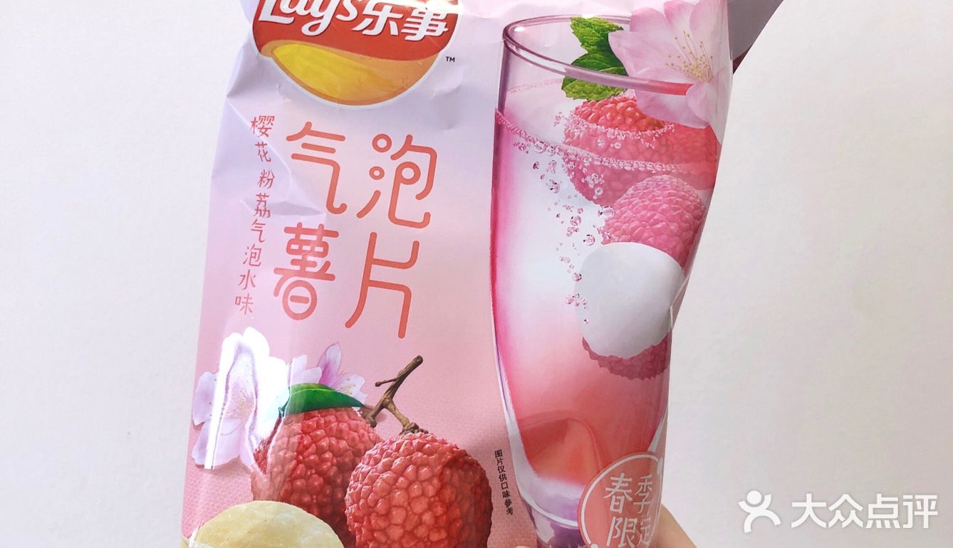 乐事气泡薯片春季限定可以吃的汽水
