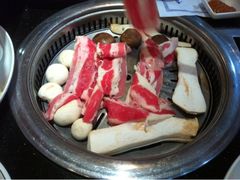 烤五花肉+烤蘑菇-青松馆韩国料理(香港中路佳世客店)