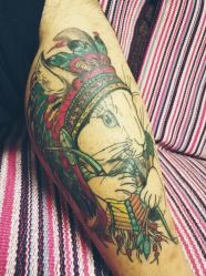 小腿-北京蚩尤刺青