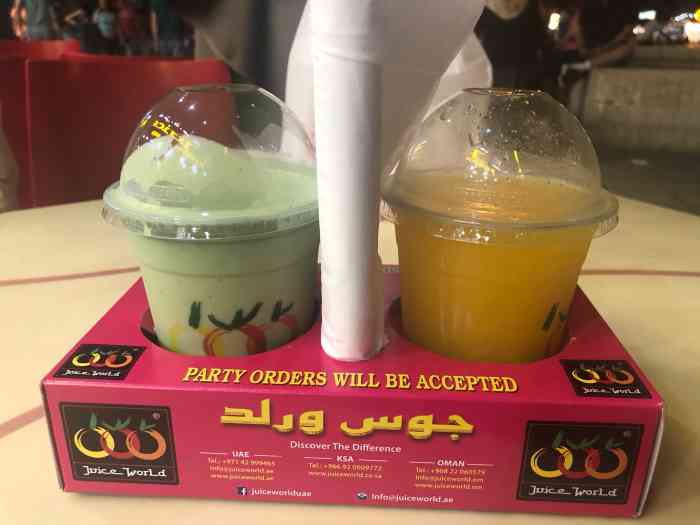 juice world-"当地水果饮品连锁店的赶脚,酒店附近两家,.