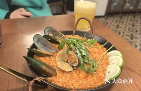 Spanish Seafood Tomato Rice Stew