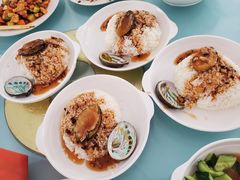 鲍鱼捞饭-东来菜馆•手抓海鲜家常菜•海鲜锅贴(鸽子窝店)