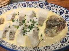土鸡蛋蒸山塘鲈鱼片-广府乡下·饭庄(新港东路店)