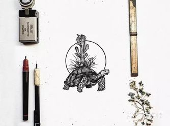 硬核针管笔手绘插画，效果看着真过瘾～