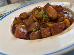 板栗红烧肉-丽泽山庄·生态怀柔菜·虹鳟鱼(红螺寺店)