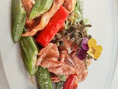 有机秋葵炒俞耳-汝是素•文创素食馆(金月湾店)