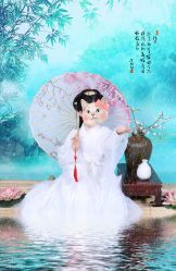-后宫·古装汉服京剧儿童亲子全家福摄影