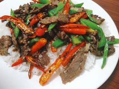 指天椒牛肉饭-好好滋味茶餐厅