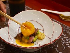 和牛配天妇罗蛋黄-九献私房菜(亮马河花园私宴店)