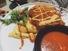茄汁吉列猪扒蛋包饭-阿飛冰室(下沙店)