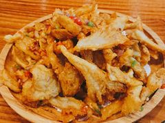 椒盐蘑菇-东北人家铁锅炖(鞍山路店)