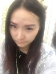 小美女：刚做完粉黛眉-平萍纹绣韩式半永久定妆