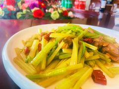 芹菜炒毛蚬子肉-牟传仁饭庄(星海店)