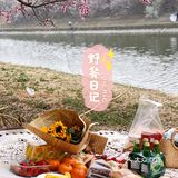 河边全是桃树，超级美，唯一不好就是河岸太高，离水太远