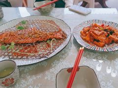 素风味竹烤鱼-天天向上素食餐厅(五台山店)