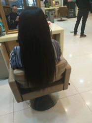 梁老师长发飘飘剪-龙美容美发