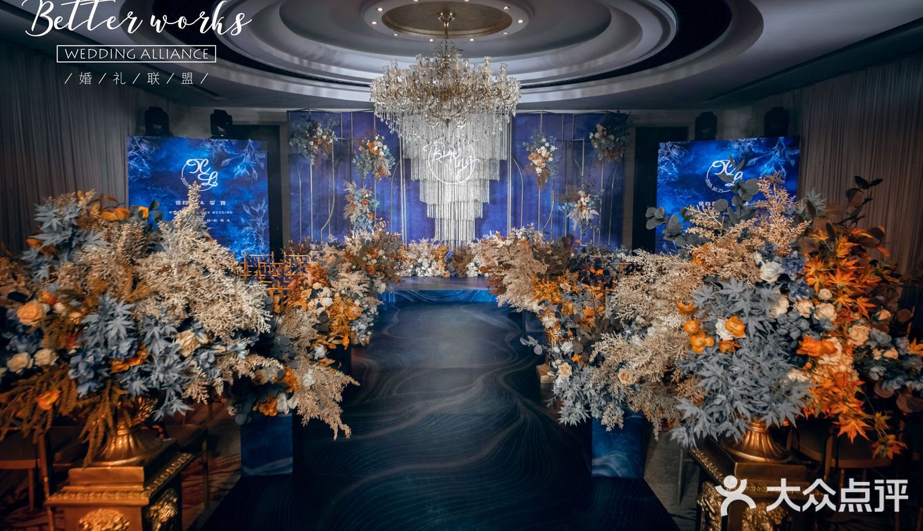 极具视觉冲击力[亲亲][亲亲][亲亲]超大气的蓝橙撞色婚礼